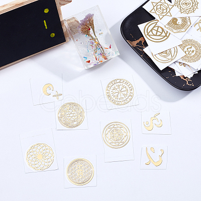 SUNNYCLUE Chakra Theme Self Adhesive Brass Stickers DIY-SC0010-59-1