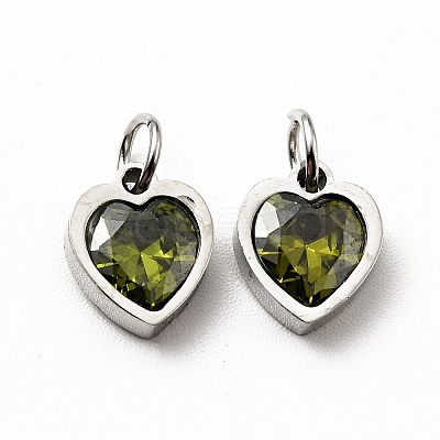 304 Stainless Steel Pendants STAS-D189-06P-04-1