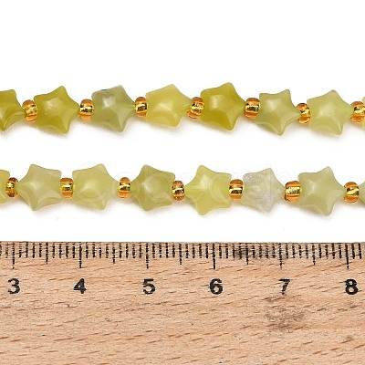 Natural Lemon Jade Beads Strands G-Z080-A26-8mm-1