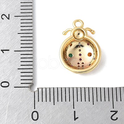 Brass Micro Pave Cubic Zirconia Pendants X-KK-U064-13G-1