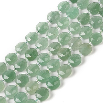 Natural Green Aventurine Bead Strands G-C116-A02-01-1