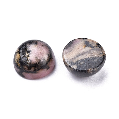 Natural Rhodonite Cabochons G-P393-R68-12MM-1