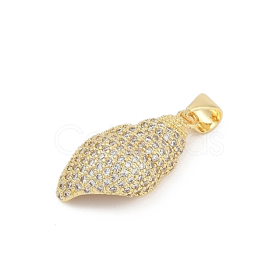 Brass Micro Pave Cubic Zirconia Pendants KK-D317-097G-1