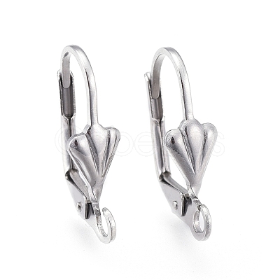 Tarnish Resistant 304 Stainless Steel Leverback Earring Findings STAS-K198-02P-1