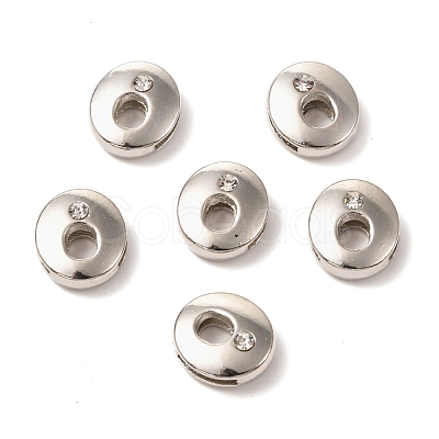 Letter Slider Beads for Watch Band Bracelet Making ALRI-O012-O-NR-1