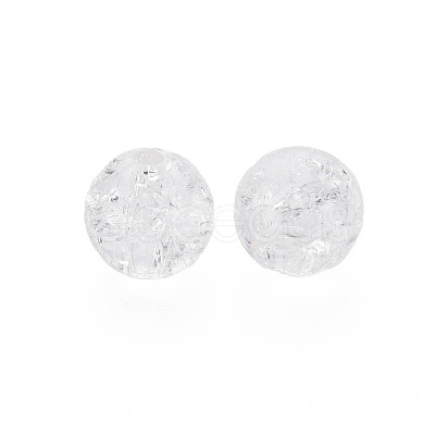 Transparent Crackle Acrylic Beads MACR-S373-66A-N12-1