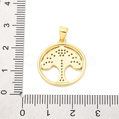 Brass Micro Pave Cubic Zirconia Pendants KK-D325-52G-1