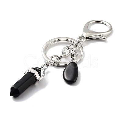 Natural Obsidian Keychain KEYC-M022-05I-1