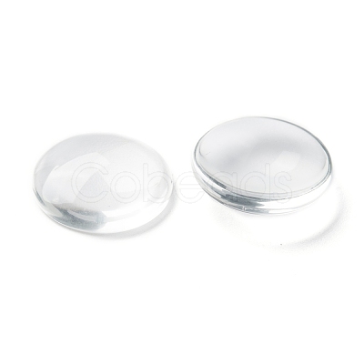 Transparent Glass Cabochons GGLA-R026-20mm-1