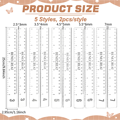 10Pcs 5 Style Acrylic Clay Depth Guides TOOL-WH0159-40-1