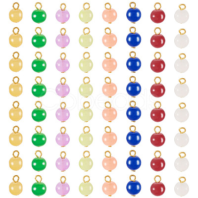 Glass Round Pendants PALLOY-TADJ00001-02-1