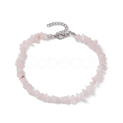 Natural Gemstone Beads Anklets AJEW-AN00583-10-1
