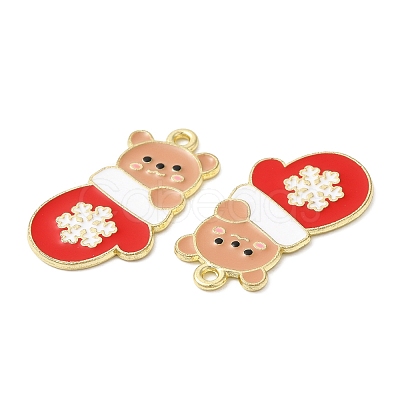 Christmas Alloy Enamel Pendants ENAM-D050-13F-01G-1