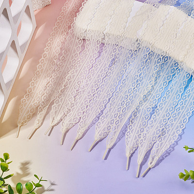 10 Pairs Polyester Lace Shoelaces AJEW-TA0003-14B-1