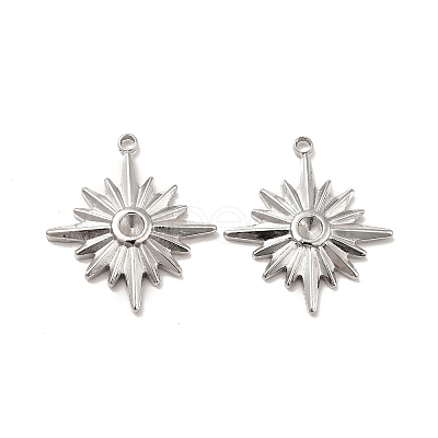 Non-Tarnish 304 Stainless Steel Pendant Rhinestone Settings LS-STAS-I197-013P-1