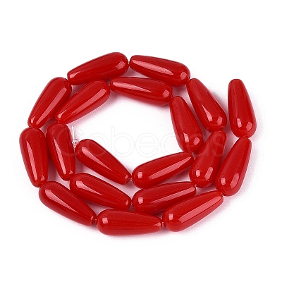 Opaque Glass Beads Strands GLAA-Q113-03A-C02-1