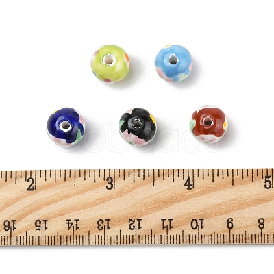 20Pcs 5 Colors Handmade Porcelain Beads PORC-FS0001-18-1