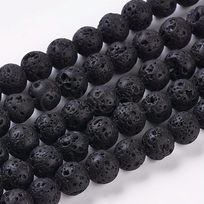 Natural Lava Rock Beads Strands X-g434-8-1
