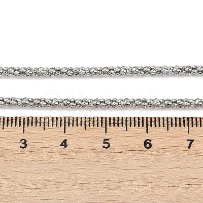 Tarnish Resistant 304 Stainless Steel Popcorn Chain Necklaces NJEW-J032-22P-1