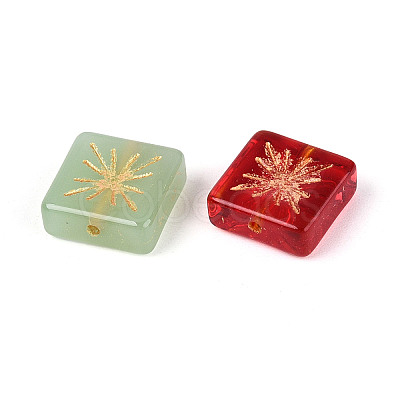 Baking Paint Transparent Glass Beads X-DGLA-N018-13-1