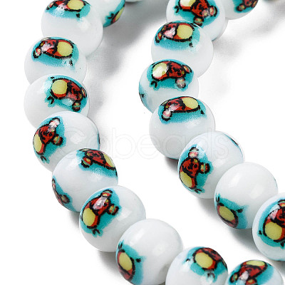 Printing Glass Beads for Necklaces Bracelets Making GLAA-B020-02A-06-1