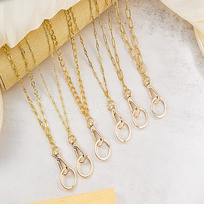 Stainless Steel Paperclip Chains Keychain HJEW-SW00179-01-1