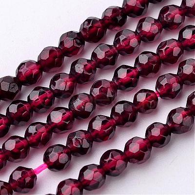 Natural Garnet Bead Strands G-K145-F-3mm-AB-1