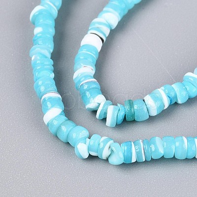 10 Strands 10 Colors Natural Trochid Shell/Trochus Shell Beads Strands SSHEL-N040-21-1