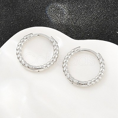 Brass Huggie Hoop Earrings KK-CBA8324-18C-P-1
