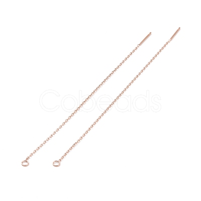 Ion Plating(IP) 304 Stainless Steel Stud Earring Finding STAS-E161-06RG-1