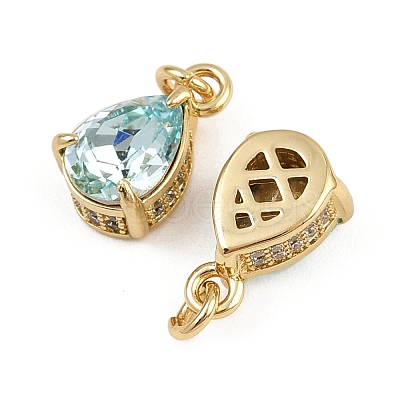 Brass Pave Cubic Zirconia Pendants KK-L240-05G-05-1