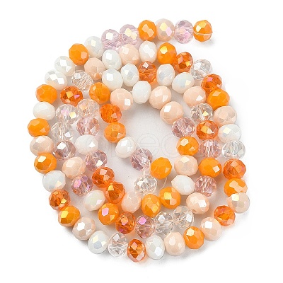 Electroplate Glass Beads Strands EGLA-YW0002-D07-1