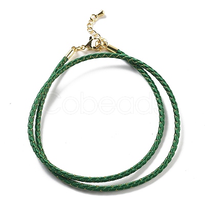 Polyester Cord Braided Necklace Makings MAK-L043-03G-15-1