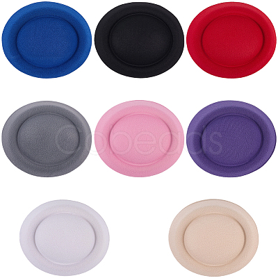 8Pcs 8 Colors Fabric Pillbox Stewardess Fascinator Hat Base for Millinery AJEW-GF0010-95-1