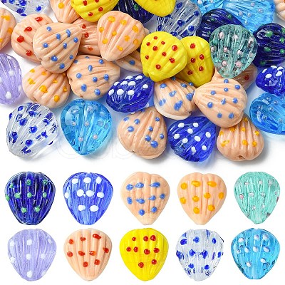 1 Strand Handmade Lampwork Bumpy Beads Strands LAMP-YW0004-10-1
