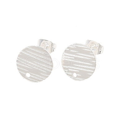 304 Stainless Steel Ear Stud Findings STAS-O119-17C-S-1