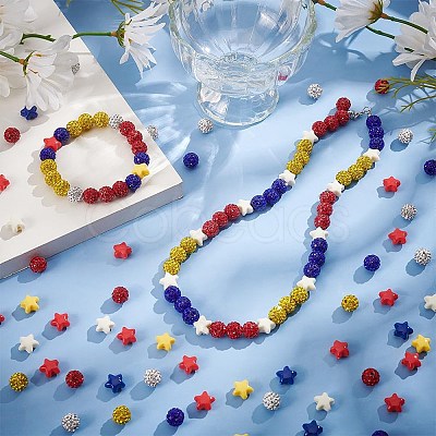 240Pcs 8 Styles Pave Disco Ball Beads FIND-PH0022-20-1