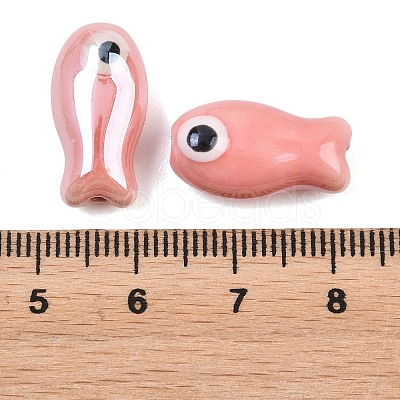 Handmade Porcelain Beads LS-PORC-WH0019-02B-1