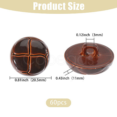 1-Hole Plastic Buttons BUTT-CA0001-34B-1