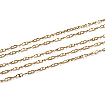 304 Stainless Steel Mariner Link Chain Necklaces X-NJEW-P226-03G-05-1