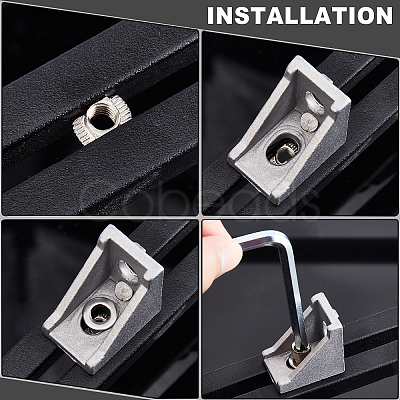 25Set Aluminum Corner Bracket & 2pcs Iron Hexagon Wrench TOOL-NB0001-98-1