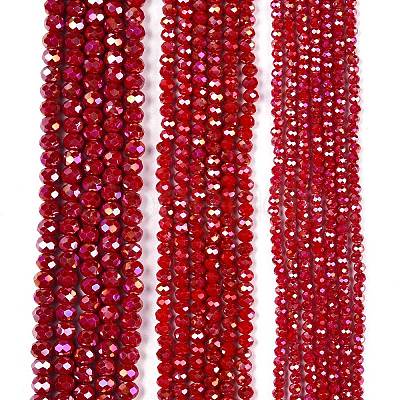 Electroplate Glass Beads Strands EGLA-A044-P8mm-B15-1