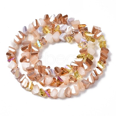 Electroplate Glass Beads Strands X-EGLA-N002-06H-1