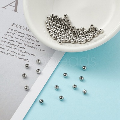 Tarnish Resistant 304 Stainless Steel Hollow Round Seamed Beads X-STAS-R032-3mm-1