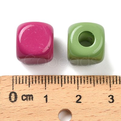Baking Paint Opaque Acrylic Beads OACR-B035-03-1