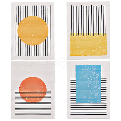 Abstract Canvas Wall Art HJEW-CN0001-04-1