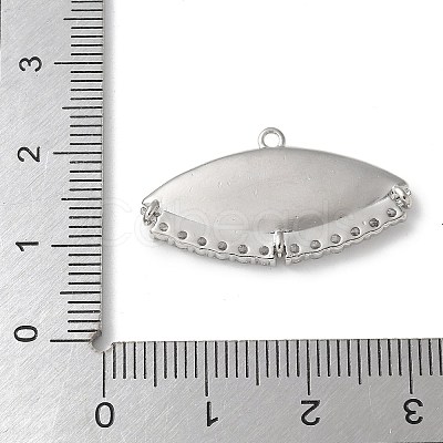 Rack Plating Brass Micro Pave Cubic Zirconia Enamel Pendants KK-P290-56A-P-1