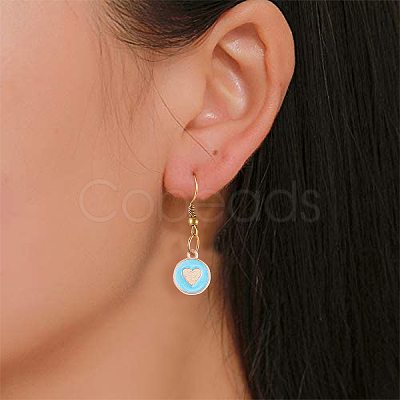 50Pcs 5 Colors Alloy Enamel Charms ENAM-CJ0001-86-1