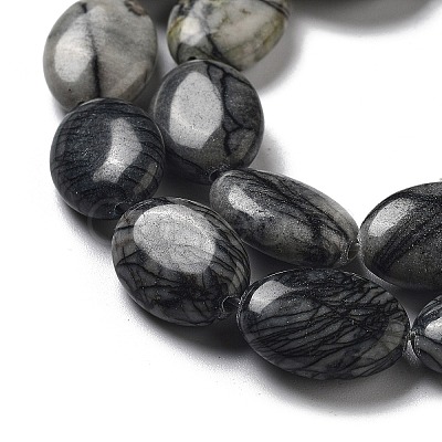 Natural Netstone Beads Strands G-P528-M13-01-1