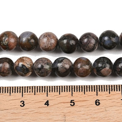 Natural Glaucophane Beads Strands X-G-R485-12-8mm-1